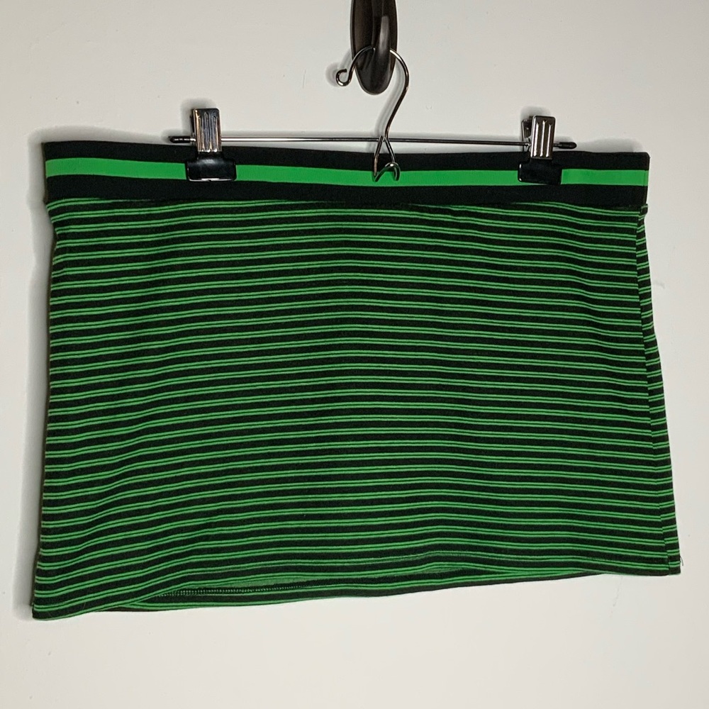 NWOT Target Future Collective Black and Green Stripe Mini Skirt Size XL